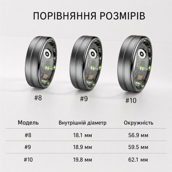Фото - Смарт-кольцо INSPIRE HSR06 Black (HSR06-9-black)
